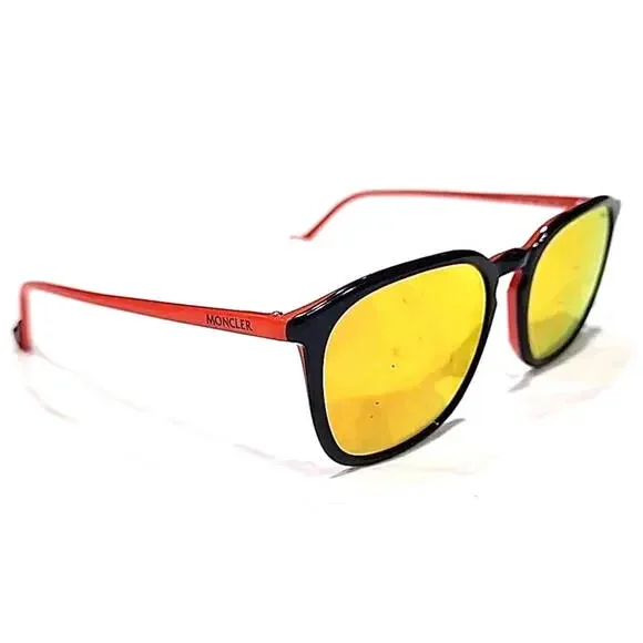 Moncler ML 0150 92L Blue Orange Yellow Square Sunglasses 56-19 150 Italy